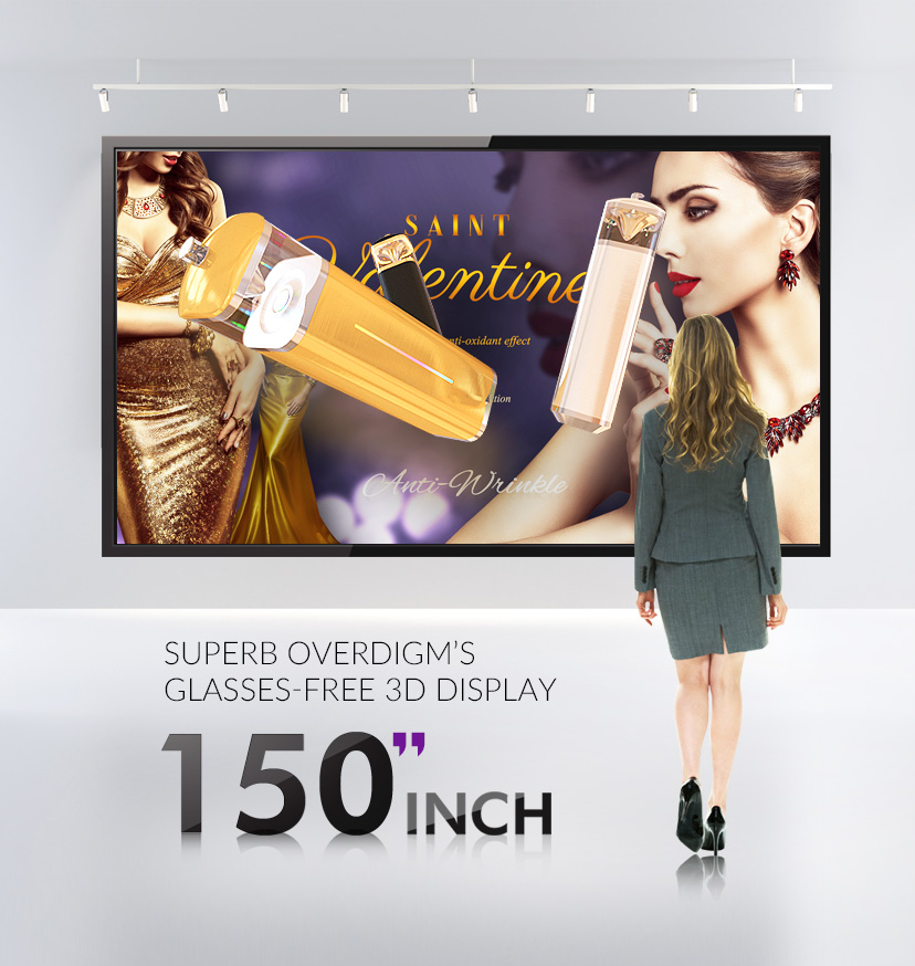 150” Glasses-free 3D Display In Overdigm HQ!
